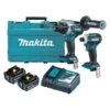 Makita DLX2455T 18V 5.0Ah Lithium-Ion Brushless 2 Piece Cordless Hammer Drill & Impact Driver Combo Kit