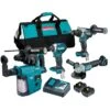 Makita DLX4152TX1 18V 5.0Ah Lithium-Ion Brushless 4 Piece Cordless Combo Kit -Tools Discounts DLX4152TX1