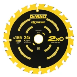 DeWALT DT10624-QZ EXTREME® 165mm X 16mm/20mm 24 Teeth Circular Saw Blade