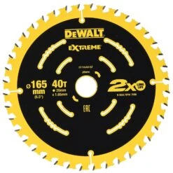 DeWALT DT10640-QZ EXTREME® 165mm X 16mm/20mm 40 Teeth Circular Saw Blade