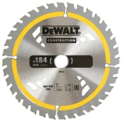 DeWALT DT90252-QZ CONSTRUCTION 184mm X 16/20mm 36 Teeth Circular Saw Blade