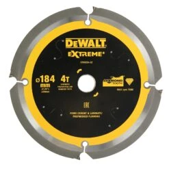 DeWALT DT90256-QZ EXTREME® 184mm X 16mm/20mm 4 Teeth Fibre Cement & Laminate Circular Saw Blade