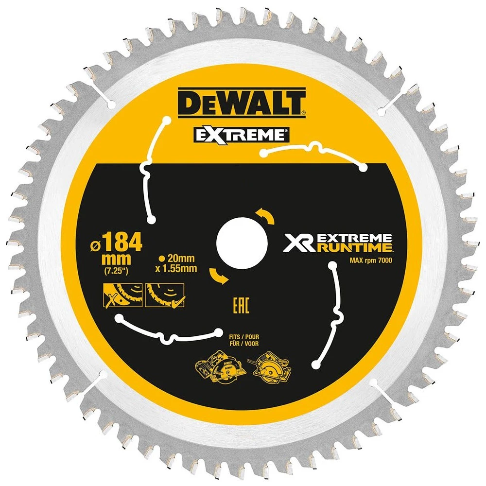 DeWALT DT90259-QZ EXTREME® 184mm X 16mm/20mm 40 Teeth Circular Saw Blade 3 DeWALT DT90259-QZ EXTREME® 184mm X 16mm/20mm 40 Teeth Circular Saw Blade