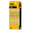 DeWALT DW3760H T-Shank HCS Wood Cutting Jig Saw Blades Fine Cut Smooth Finish 100mm (4″) Length 10TPI – Pack Of 5