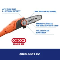 Redback RB-PS 40V Polesaw Cordless 8″ Chainsaw Oregon Bar & Chain Skin E608D -Tools Discounts E608D 6