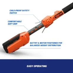 Redback RB-PS 40V Polesaw Cordless 8″ Chainsaw Oregon Bar & Chain Skin E608D -Tools Discounts E608D 8