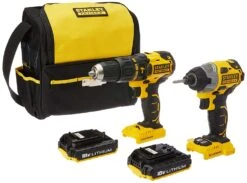 Stanley FATMAX® FMCK467D2-XE 18V Cordless Brushless Hammer Drill And Impact Driver Combo Kit -Tools Discounts FMCK467D2 XE 1