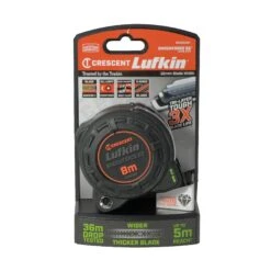 CRESCENT Lufkin G2NE832M Gen 2 Shockforce Nite Eye™ Tape Measure 8m X 32mm Black Blade -Tools Discounts G2NE832M Packaged Front