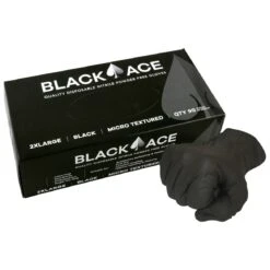 Maxisafe GNB205-XL Black Ace Disposable Nitrile Gloves Unpowdered Box Of 100 – Extra Large (XL)