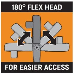 GEARWRENCH 81274T 2 Piece 90 Tooth 1/4″ & 3/8″ Drive Full Polish Locking Flex Handle Ratchet Set 90T -Tools Discounts GW ICON 180FlexRat 4