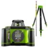 Imex I88G Next Generation Rotary Laser Level Green Beam Kit With Tripod & Staff & With A German Made LRX10 Receiver I88GK -Tools Discounts I88GK A