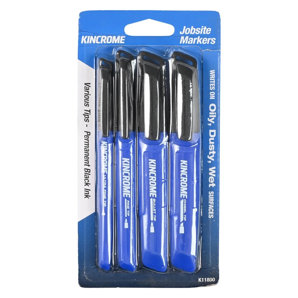 Kincrome K11800 4 Piece Black Marker Starter Pack 3 Kincrome K11800 4 Piece Black Marker Starter Pack