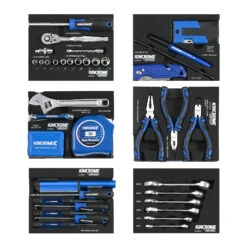 Kincrome K1940 CONTOUR Blue Mini Workshop Tool Kit 78 Piece 6 Drawer 10” -Tools Discounts K1940B 3 1