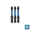 Kincrome K21235 1/4″ Hex Drive Phillips PH2 Impact Bit 50mm 3 Piece Set With Torsion Control Zone & Magnetic Tips