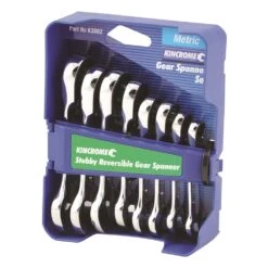 Kincrome K3802B Combination Ratcheting Stubby Gear Spanner Set Bundle Metric & SAE K3802 & K3803 -Tools Discounts K3802