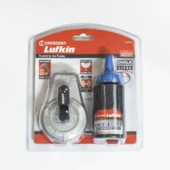 CRESCENT Lufkin CLA100AB 30m 1:1 Rewind Cast Aluminium Chalk & Reel With Blue Chalk 3oz -Tools Discounts LUF CLA100AB IMG INPACK