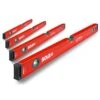 SOLA RED4PK Aluminium Box Profile Spirit Level RED 3 – 3 Vial 4 Level Set – 60cm, 80cm, 120cm & 200cm Pack – Made In Austria -Tools Discounts RED4PK