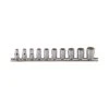 Koken RSAS2405A/10 12 Point Socket Rail Set 1/4″ Square Drive 10 Piece SAE Imperial – Made In Japan