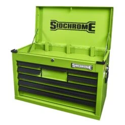 Sidchrome SCMT10160HG Hyper Colour Series 204 Piece Metric & AF Tool Kit With Chest & Trolley – Green -Tools Discounts SCMT50208HGB