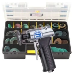 Shinano SI-2201-KIT1 Air Pneumatic 50mm & 75mm Quick Change Sanding & Abrasive Kit SI2201KIT1