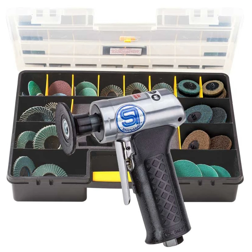 Shinano SI-2201-KIT1 Air Pneumatic 50mm & 75mm Quick Change Sanding & Abrasive Kit SI2201KIT1 3 Shinano SI-2201-KIT1 Air Pneumatic 50mm & 75mm Quick Change Sanding & Abrasive Kit SI2201KIT1