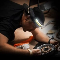 SP Tools SP81463 Double Strip COB LED Slimline Headlamp With Motion Sense On/Off -Tools Discounts SP Tools SP81463 headlamp double strip cob led slimline motion sense on off lifestyle min