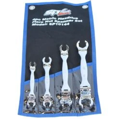 SP Tools SP10144 4 Piece Metric Flex Head Flare Nut Spanner Set