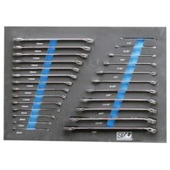 SP Tools SP50015 EVA 25 Piece Metric/SAE Foam Tray – ROE Spanner Set