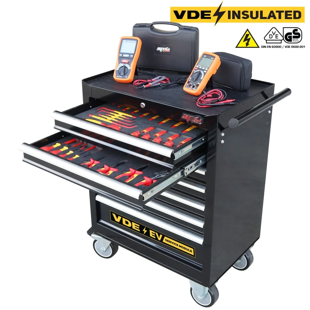 SP Tools SP55956 VDE Electric Vehicle EV Service Module Tool Kit In Custom Series Roller Cabinet 3 SP Tools SP55956 VDE Electric Vehicle EV Service Module Tool Kit In Custom Series Roller Cabinet