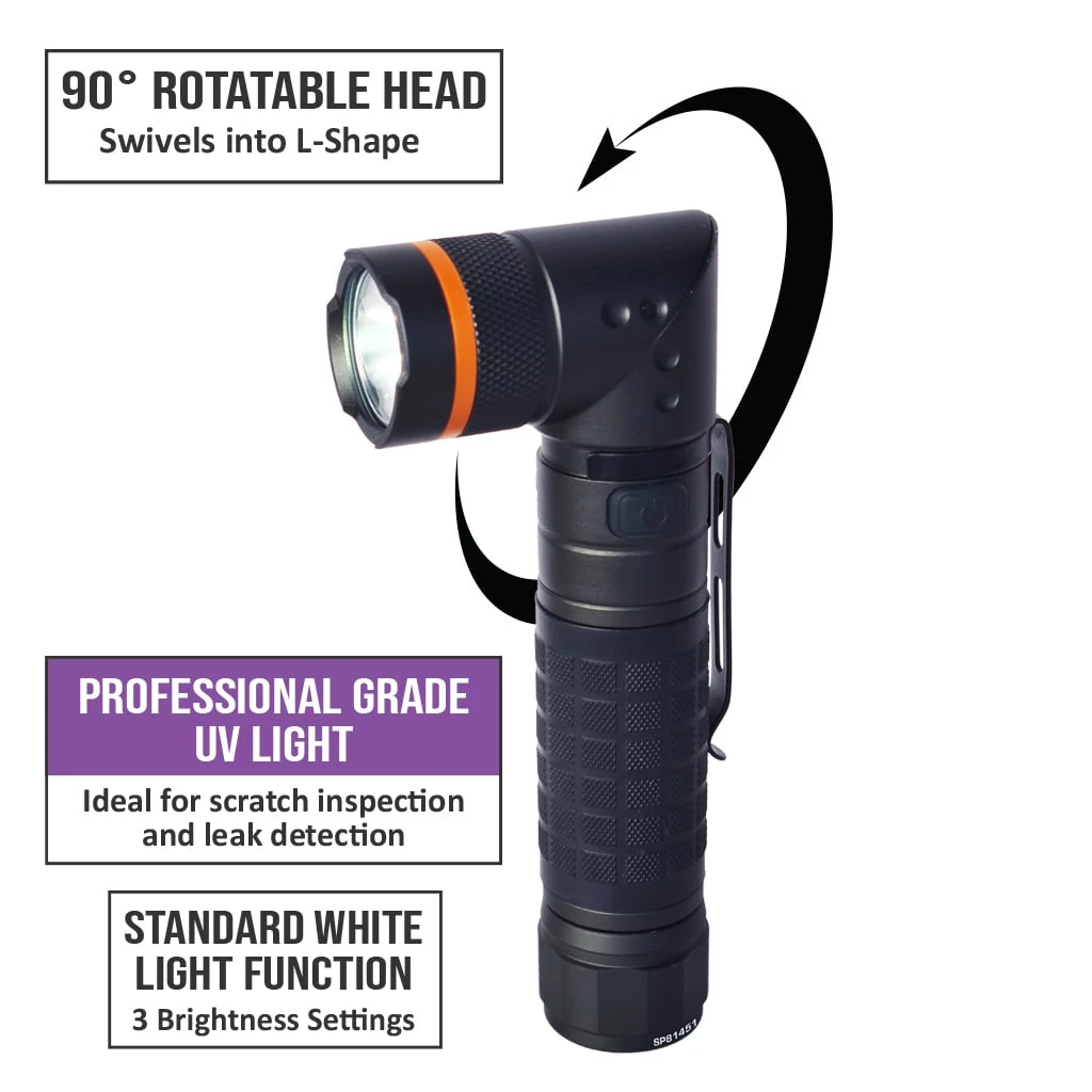 SP Tools SP81451 Torch/Work Light – UV Inspection LED Multifunction – Mag Base – Rotatable Head 5 SP Tools SP81451 Torch/Work Light – UV Inspection LED Multifunction – Mag Base – Rotatable Head - Image 3