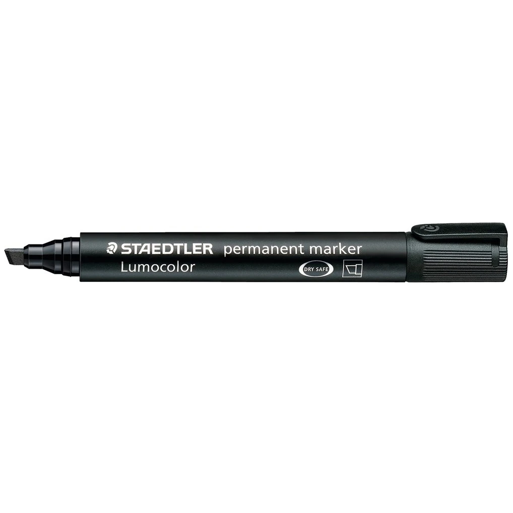 STAEDTLER ST-3509 Permanent Marker Chisel Point Black 2mm-5mm Tip Two Pack – Made In Germany 4 STAEDTLER ST-3509 Permanent Marker Chisel Point Black 2mm-5mm Tip Two Pack – Made In Germany - Image 2