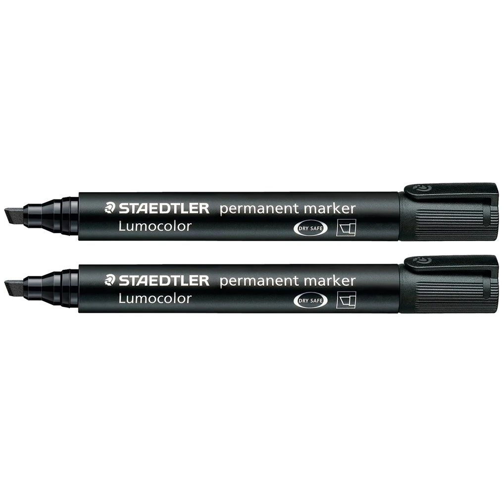 STAEDTLER ST-3509 Permanent Marker Chisel Point Black 2mm-5mm Tip Two Pack – Made In Germany 3 STAEDTLER ST-3509 Permanent Marker Chisel Point Black 2mm-5mm Tip Two Pack – Made In Germany