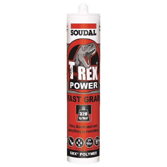 Soudal T-Rex Power Fast Grab 290ml SMX® Polymer Sealant Adhesive Jet Black One Box (12 Pack) 124435 118416×12 4 Soudal T-Rex Power Fast Grab 290ml SMX® Polymer Sealant Adhesive Jet Black One Box (12 Pack) 124435 118416×12 - Image 2