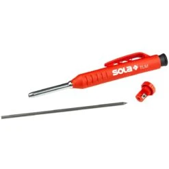 SOLA TLM Deep Hole Marker Including Pack Of 6 Graphite Leads – Tradesman Clutch Pencil -Tools Discounts TLM