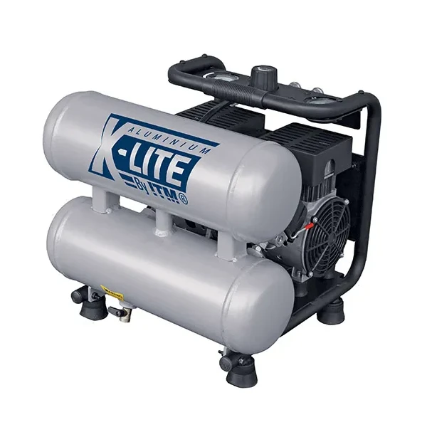 X-LITE By ITM TM350-10010 Silent 1.0Hp Aluminium Twin Tank Portable Carry Air Compressor 10 Litre 3 X-LITE By ITM TM350-10010 Silent 1.0Hp Aluminium Twin Tank Portable Carry Air Compressor 10 Litre