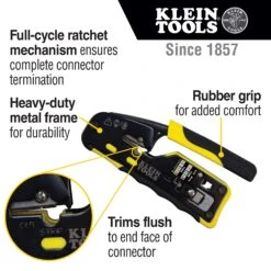 Klein Tools A-VDV226-110 Ratcheting Cable Crimper / Stripper / Cutter For Pass-Thru™ -Tools Discounts VDV226 110 12