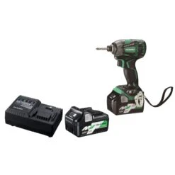 HiKOKI WH36DB(HRZ) 36V MultiVolt Lithium-Ion 1/4″ Hex Drive Brushless IP56 Impact Driver Combo Kit