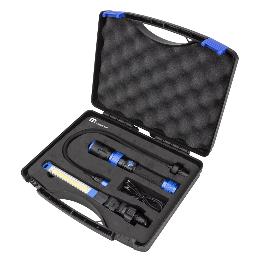 Macnaught WL-SET350 Lithium-Ion Rechargeable LED Multi-Function Work Light Set 3 Macnaught WL-SET350 Lithium-Ion Rechargeable LED Multi-Function Work Light Set