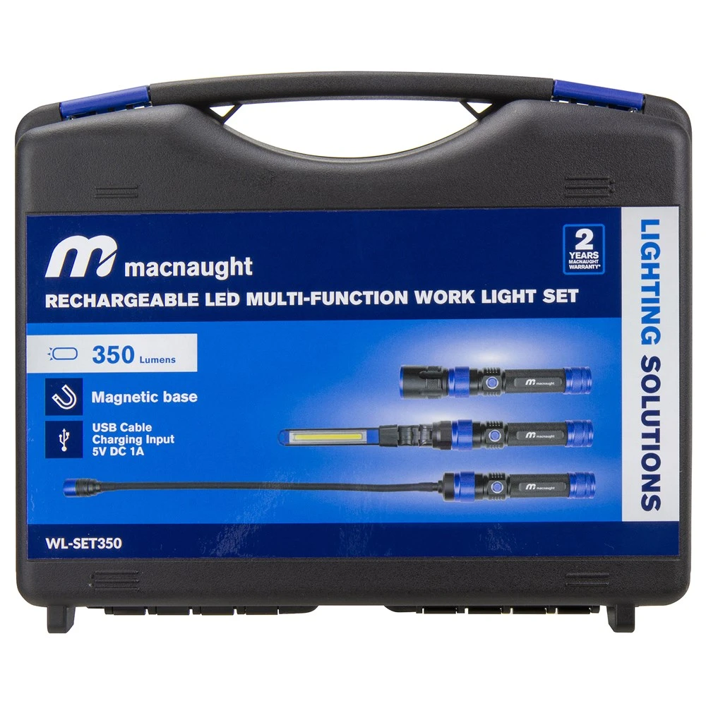 Macnaught WL-SET350 Lithium-Ion Rechargeable LED Multi-Function Work Light Set 5 Macnaught WL-SET350 Lithium-Ion Rechargeable LED Multi-Function Work Light Set - Image 3