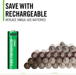 Coast ZXAA AA USB-C Rechargeable Batteries, ZITHION-X, Lithium-Ion 1.5V 2400mAh, Long Lasting, Charges Under 2.5 Hours, Charging Cable Included, 4 Battery Pack -Tools Discounts ZXAA 3