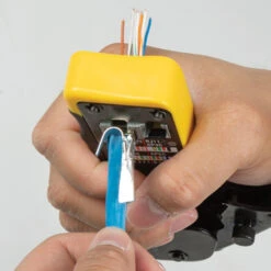 KLEIN Tools A-VDV826-705 Pass-Thru™ Modular Data Plug, RJ45-CAT6A, Shielded (STP), 50-Pack -Tools Discounts cat6a stp app2 1