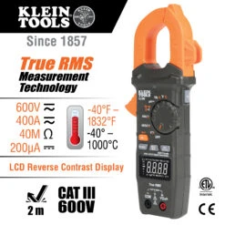 KLEIN Tools A-CL390 AC/DC Digital Clamp Meter Auto-Ranging 400 Amp -Tools Discounts cl390 callout