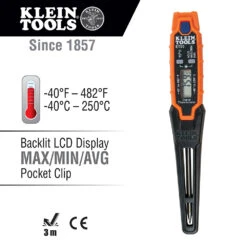 KLEIN Tools A-ET05 Digital Pocket Thermometer -Tools Discounts et05 callout b