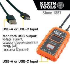 KLEIN Tools A-ET920 USB Digital Meter, USB-A And USB-C -Tools Discounts et920 callout1 b