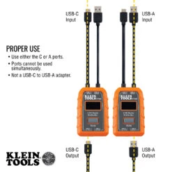 KLEIN Tools A-ET920 USB Digital Meter, USB-A And USB-C -Tools Discounts et920 callout3