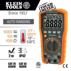 KLEIN Tools A-MM600 Digital Multimeter, Auto-Ranging, 1000V -Tools Discounts mm600 callout