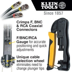 KLEIN Tools A-VDV211-063 Heavy-Duty, Multi-Connector Compression Crimper -Tools Discounts vdv211063 callout