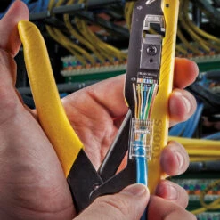 KLEIN Tools A-VDV226-005 Data Cable Crimping Tool For Pass-Thru™, Compact -Tools Discounts vdv226005 app1